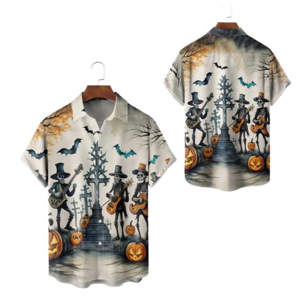 Halloween 2025 Skeleton Hawaiian Shirt 1 2