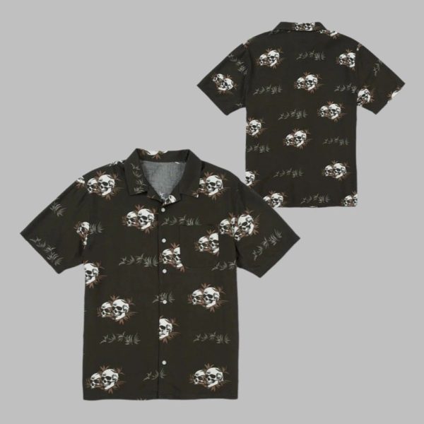 Halloween 2025 Skeletons In The Grass Hawaiian Shirt 1 1