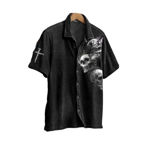 Halloween 2025 Skull Smoke Hawaiian Shirt 1 2