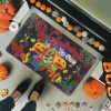 Halloween Autism Awareness Welcome to our Ausome Home Doormat 2