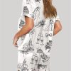 Hand Drawn Wedding Icons Champagne Wedding Timeline Pajama Set 2