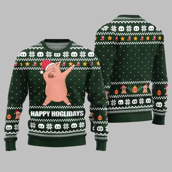 Happy Hoglidays Funny Pig Ugly Sweater Christmas 2025 4