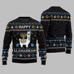 Happy Llamakkah Ugly Sweater Christmas 2025