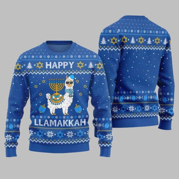 Happy Llamakkah Ugly Sweater Christmas 2025 5