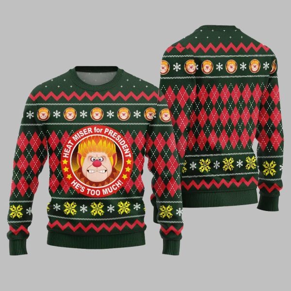 Heat Miser for President Ugly Sweater Christmas 2025 1