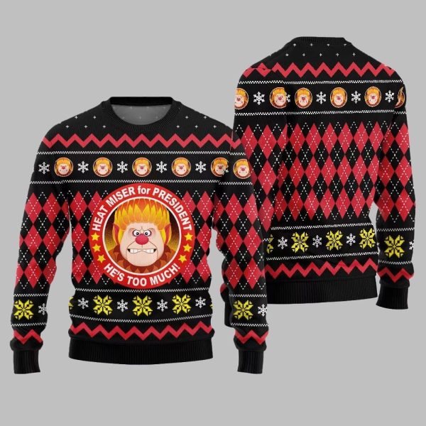 Heat Miser for President Ugly Sweater Christmas 2025 2