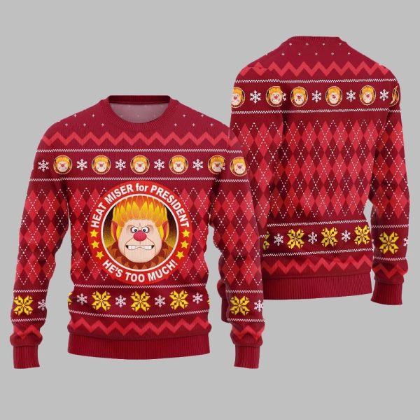 Heat Miser for President Ugly Sweater Christmas 2025 4