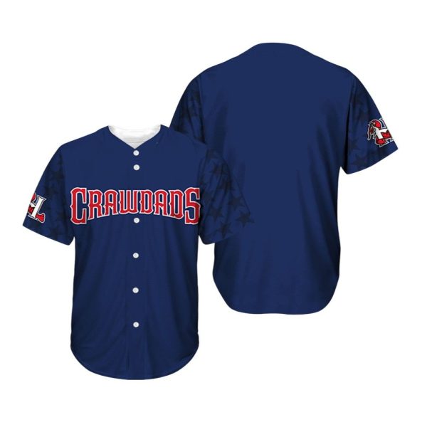 Hickory Crawdads Patriotic Jersey 2025 Giveaway 1 2