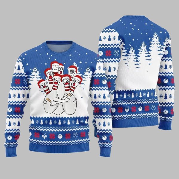 Hilarious Bowling Ugly Sweater Christmas 2025 2