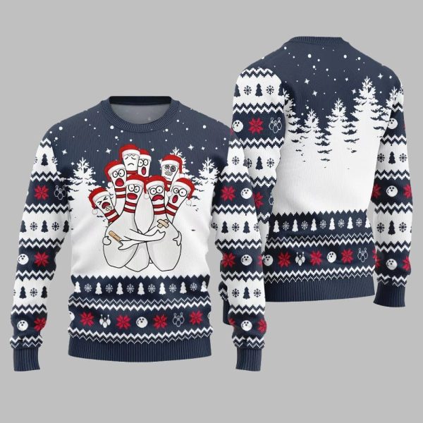 Hilarious Bowling Ugly Sweater Christmas 2025 4
