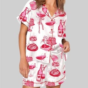 Homebody Cocktail Girl Social Club Retro Disco Ball Margarita Pajama Set 1