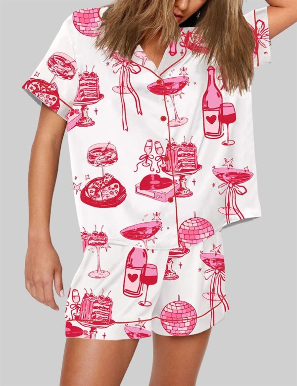 Homebody Cocktail Girl Social Club Retro Disco Ball Margarita Pajama Set 2