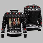 Horse Friends Funny Ugly Sweater Christmas 2025