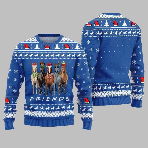 Horse Friends Funny Ugly Sweater Christmas 2025 2