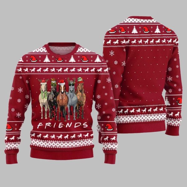 Horse Friends Funny Ugly Sweater Christmas 2025 3