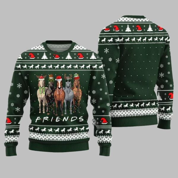 Horse Friends Funny Ugly Sweater Christmas 2025 5