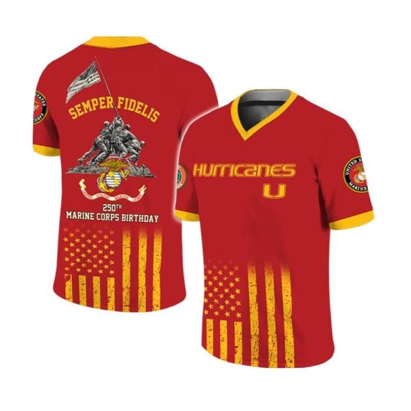 Hurricanes x 250th US Marine Corps Birthday 2025 Jersey 1 2