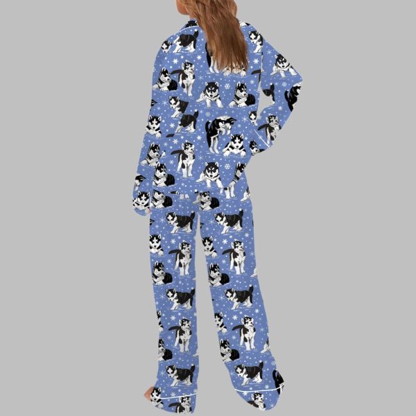 Husky And Snowflakes Pajama Set 3
