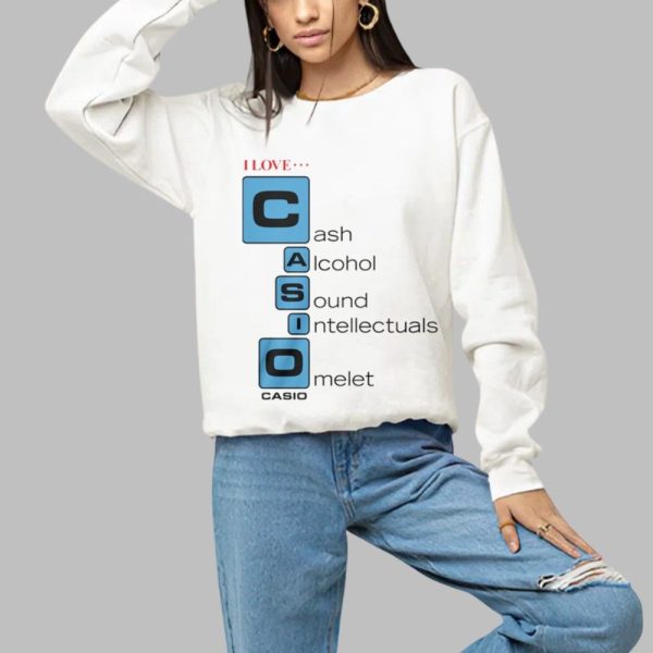 I Love Cast Alcohol Sound Intellectuals Omelet Casio Shirt 1 a