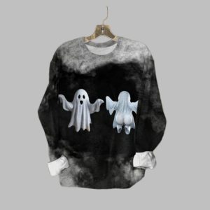 2025 Halloween Fun Ghost Print Sweatshirt 1 1