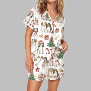 0 Christmas Cavalier King Charles Spaniel Pajama Set 1