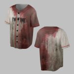 2025 Halloween I'm Fine Bloody Im Fine Print Jersey