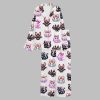 Iridescent Ghost Halloween Pumpkins Cats Bats Pastel Spooky Pajama Set 2