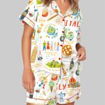Italian Vacation Pajama Set For Women