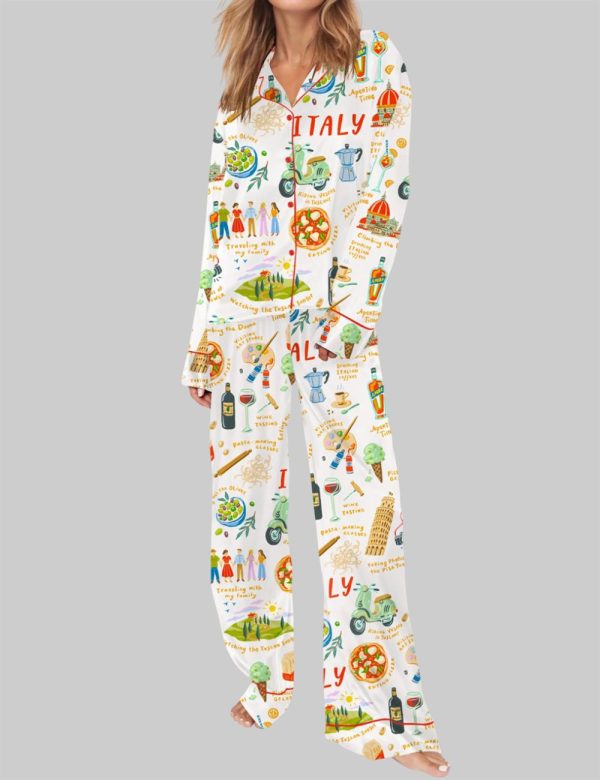 Italian Vacation Pajama Set For Women 2