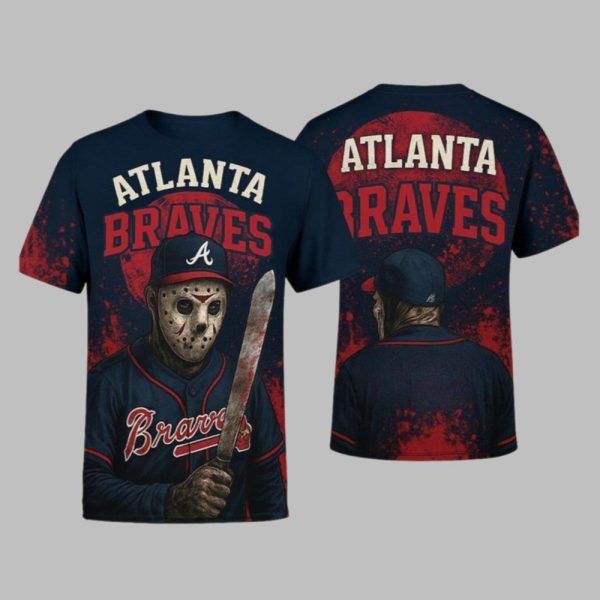 Jason Voorhees Atlanta Braves Friday The 13th Halloween Horror 2025 Jersey 1 1