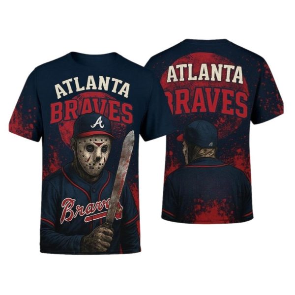 Jason Voorhees Atlanta Braves Friday The 13th Halloween Horror 2025 Jersey 1 2