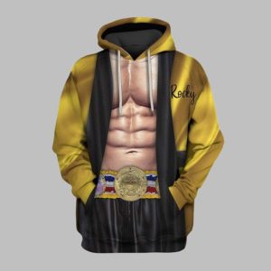 2025 Halloween Rocky Yellow Robe Suit Costume Hoodie 1 1