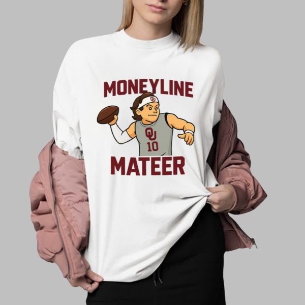 John Mateer Moneyline Mateer Sooners Shirt 0 2