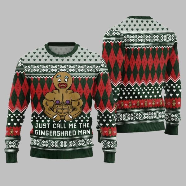 Just Call Me The Gingershred Man Ugly Sweater Christmas 2025 3