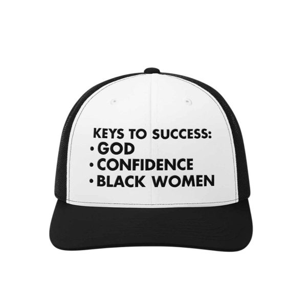 Keys To Success God Confidence Black Women Hat 1 2