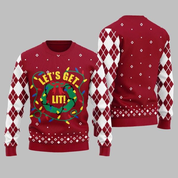 Lets Get Lit Ugly Sweater Christmas 2025 2