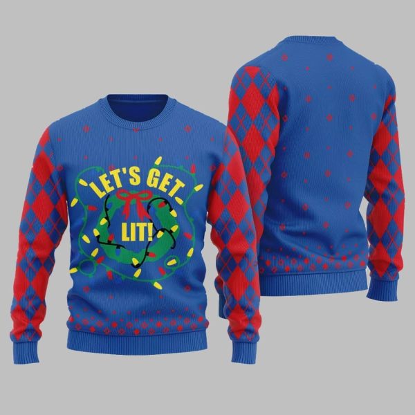 Lets Get Lit Ugly Sweater Christmas 2025 4