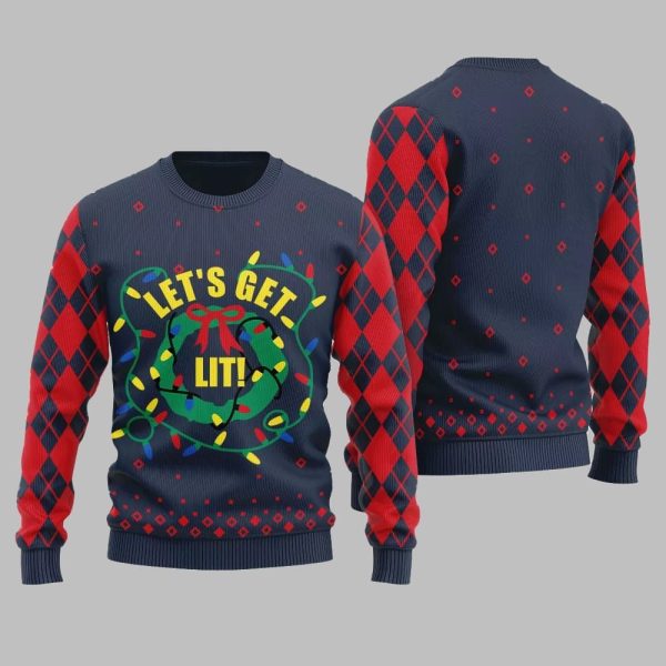 Lets Get Lit Ugly Sweater Christmas 2025 5