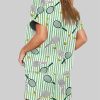 Lets Play Tennis Green and Pink Pajama Set 2