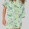 Lets Play Tennis Green and Pink Pajama Set 3