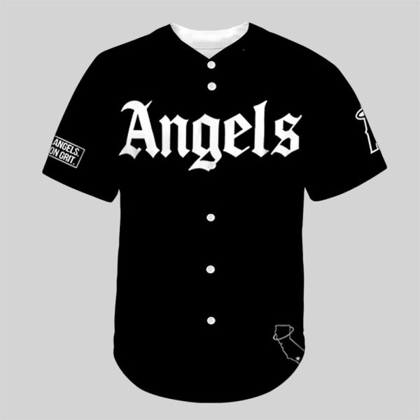 Los Angeles Angels Gothic Black Edition Jersey 2