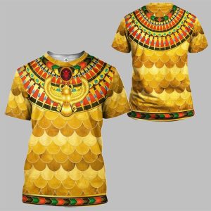 2025 Halloween Gold Pharaoh Cosplay Costume Shirt 1