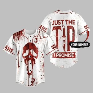 2025 Halloween Ghostface Just A Tip I Promise Jersey 1 1