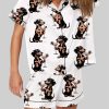 Martini Cocktail Lover Dachshund Cocktail Weenies Pajama Set 3