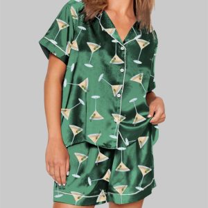 Martini Cocktail Short Sleeve Pajama Set 1