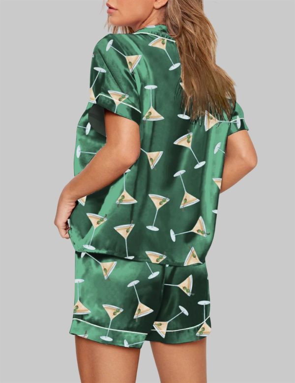 Martini Cocktail Short Sleeve Pajama Set 2
