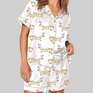 Martini Weenie Dachshund Lover Pajama Set 1