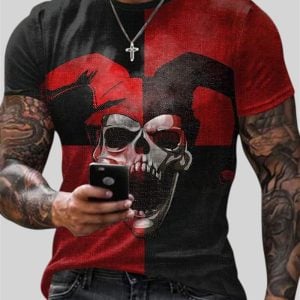 Men's 2025 Halloween Scary Clown Print Casual T-Shirt