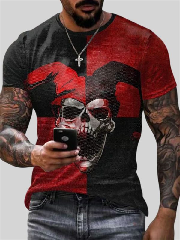 Men's 2025 Halloween Scary Clown Print Casual T-Shirt