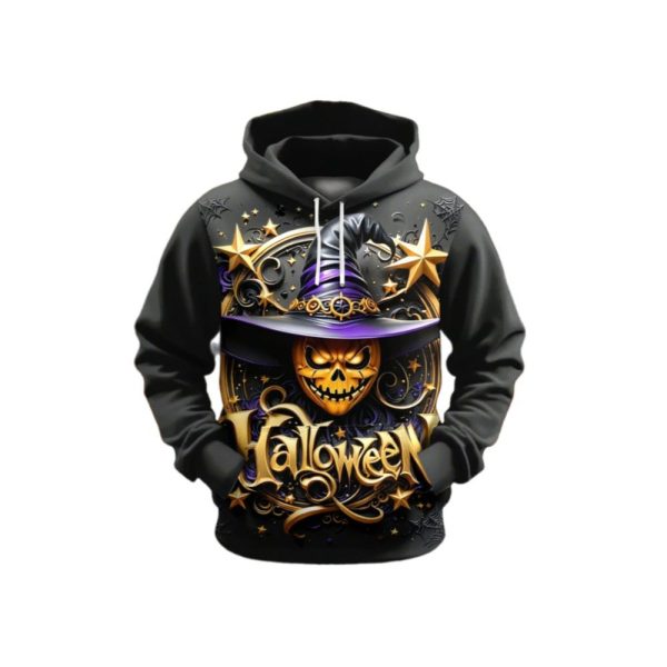 Mens Party Halloween Print Hoodie 2025 Halloween 1 2